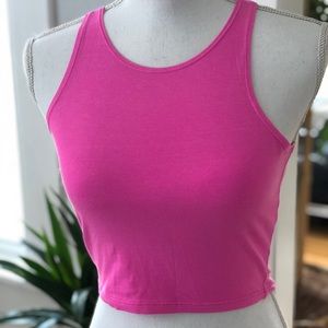 🦄 NEON pink crop top 🦄size small